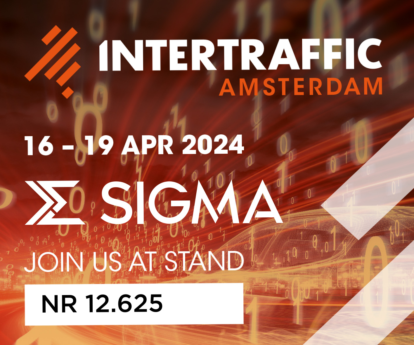 Sigma serons présents à Intertraffic Amsterdam, du 16 au 19 avril.